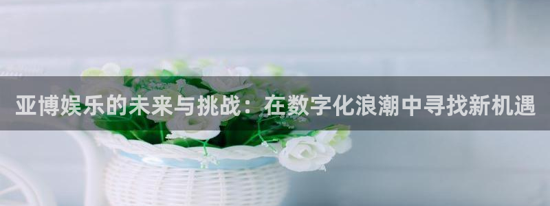 多多28g4平台注册：亚博娱乐的未来与挑战：在数字化浪潮中寻找新机遇