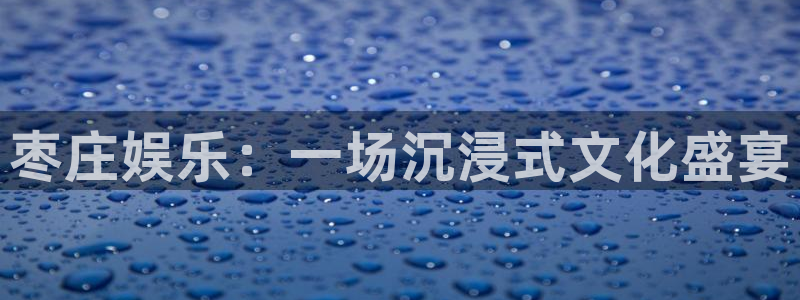 多多28g体育1招商：枣庄娱乐：一场沉浸式文化盛宴